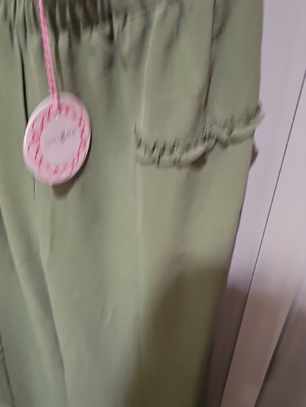 Umgee Olive Ruffle Pants - Picture 3 of 6
